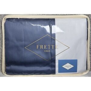 Frette Flying King Duvet Cover GrisBlu Milk Blue White 104x91 Italy MSRP $1410